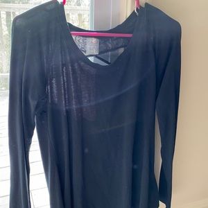 Calia long sleeve top with back opening